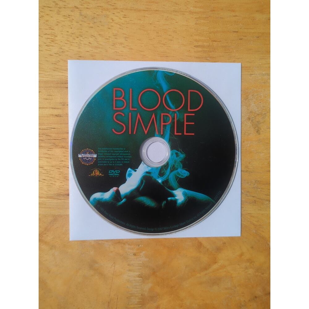 Blood Simple Dvd Disc Only - Picture 1 of 2